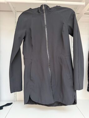 lululemon athletica Black Zip-Up Trench Coat (always effortless long coat)